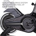 PROFLEX Spin Bike Flywheel Commercial Gym Exercise Home Fitness Grey V219-FTNSPBPRFA70G