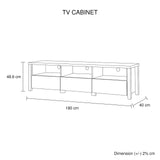 TV Cabinet 3 Storage Drawers with Shelf Natural Wood like MDF Entertainment Unit in Oak Colour V43-TV-CELOAK3S