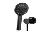 Cefito 4.5" Handheld Shower Head Round with Wall Bathroom Mixer SHOWER-A4-RO-BK-MIXER-RO