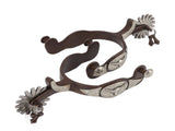 2 PCS Cowboy Horse Spurs Outdoor Garden Retro Spurs Saddlery Equipment with Cow Icon V1294-YM3111220277111-0421