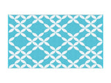 Gardeon Outdoor Rugs 274x366cm Large Carpet Reversible Area Mat PP Dual-Sided Patio Rug Light Blue OR-9X12FT-FLORAL-GN