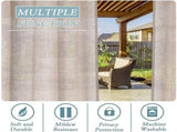2 Pcs Outdoor Curtain, Patio Curtain, Detachable Sticky Tab Top for Easy and Non-Slip Hanging, V1237-ZY-715-241