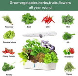 Hydroponics Plant Growing System 12 Pods Indoor Herb Garden Kit Led Light 4L WHITE V201-FDZ2412WH8AU