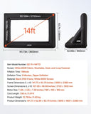 VEVOR 14 ft Inflatable Movie Screen 169 600D Movie Projector with Portable Bag V952-XCQSTYPMPJS1IEYCK001V3