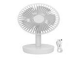 3 Speed USB Desktop Oscillating Fan 5 Blade Gentle Wind Small Personal Desk Fan with Automatic V1294-YM0523-3113220050011
