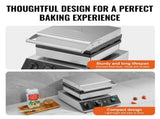Commercial Maker, 4PCS Round Baker Machine,1750W Non-Stick Stainless Steel Belgian V952-SYBLSHFBJDPF0EHRRV3