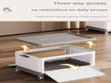 Size S Grey Collapsible Storage Box with Wheels and Telescopic Handle - Stackable Folding Crate for V888-ELOSUNG36121