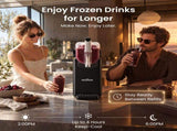 NORDA Slushie Machine 2.2L Frozen Drink Maker Ice Cream Maker Foldable Control Panel Black TD-SLS-20S-2P5-BK