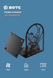 6-Piece Black Metal Bookend Set, Assorted Tree Designs with Non-Slip Bases V1188-MS-731-049