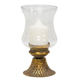 Lustre Footed Pressed - Metal Candleholder 25cm V637-37090CDL