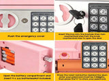 6.4L Digital Safe Box, Electronic Security Safe with Keypad & 2 Emergency Keys, Steel Cash & V1181-OF014-PK