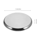 Stainless Steel Round Bar Stool Seat with Smooth Edges, Kitchen Replacement Seat for Home and V1370-AZ4-14793