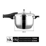 10L Commercial Grade Stainless Steel Pressure Cooker STAINLESSSTEELPRESSURECOOKER10L