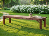 Gardeon Garden Benches Garden Seating Backless Timber Seat 150cm Brown ODF-BENCH-150-CC