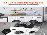 Washer Dryer Countertop with 2-Tier Shelf, 54" x 27" Wooden Washer and Dryer Countertop with V952-XYTM54INCHXMD8J80V0