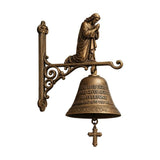 Jesus Pray Hanging Door Bell,ative Christian Home Ornament with Cross, Perfect for Entryway V1366-AZ2-W-26788