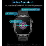 NNEOBA Rugged Military GPS Smart Watch - AMOLED 1.96 HD Display V728-1005007347986162-BELT-BLACK-1