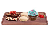 Walnut Service Plate Square Decoration Fruit Food Dessert Plate Tray Wooden BBQ Plate34x23x2 V1294-YM0718-3111200300913