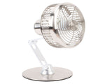 Small USB Desk Fan 3 Speed Adjustable Quiet Metal Retro Desktop Fan 360 Degree Rotation Rechargeable V1294-YM0901-3113250114412