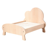 Cat Dog Wooden Bed Pet Sofa for Small Pet Wood Frame Beds With Bedding V488-PCPBB