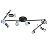 Black Track Lighting Fixture Ceiling, LED Flexible Track Lights with Swing Arm, 8-Light Directional V1171-CX-TK8USGU10B