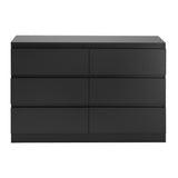 Artiss 6 Chest of Drawers Lowboy Black FURNI-N-CDR-02-BK-AB
