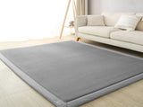 Marlow Coral Velvet Area Rugs Large Mat 120x200cm Grey FR2045-120X200-GY