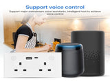 WiFi Touch Light Switch Smart Socket Flameproof Glass Panel Power Failure Memory APP and Voice V1294-YM0901-HS7879W-UK