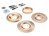 4PCS Angle Grinder Wood Carving Disc Set Carbon Steel Grinding Wheel Shaping Disc with 5 Rotating V1294-YM0901-3114240101011