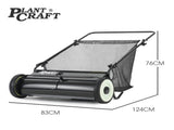 PlantCraft Push Lawn Sweeper, 26" Wide Leaf and Grass Clipping Collector V219-GSWWLKPCP26A