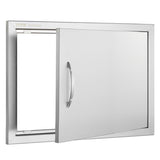 BBQ Access Door, 610x432 mm Single Outdoor Kitchen Door, Stainless Steel Flush Mount Door, Wall V952-DMMBSCJMYS24LQ87IV0