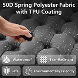Self-inflating mattress 10cm, light blue, waterproof lightweight tear-resistant durable with foot V1188-MS-325-0715