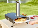 Outdoor Pizza Oven, 12-inch, Wood Pellet and Charcoal Fired Pizza Maker, Portable Outside Stainless V952-BXSPSLYCKLHSBC8PEV0