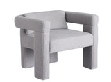 Artiss Armchair Accent Chair Lounge Sofa Couch Boucle Fabric Grey UPHO-K-ARM-TED-LG