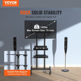 VEVOR Mobile TV Stand, Mobile TV Cart for 32 to 70 inch TVs, Height Adjustable Portable TV Stand V952-LDDSZJKYDLY8557PTV0
