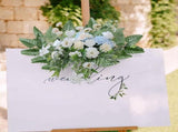 Artificial Leaf Fern - Artificial Fern Leaves Stem Faux Greenery Plant for Cemetery Grave Headstone V1366-AZ2-W-14641