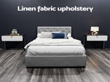 Artiss Bed Frame King Single Size Gas Lift Grey VILA BFRAME-E-VILA-KS-GY-ABC