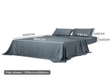 Dreamz 4pcs King Size 100% Bamboo Bed Sheet Set in Charcoal Colour BED1016-K-CH