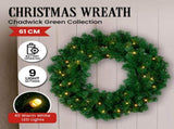 Christabelle 61cm Chadwick Christmas Wreath with LED Lights Front Door Decoration Ornament OPCG61