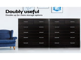 Artiss 6 Chest of Drawers - ANDES Walnut FURNI-NEW-DT-AB