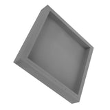 Grey Plastic Plant Pot Saucer with Non- Base, Indoor and Outdoor Planter Tray for Flower Pots V1192-AZ-W-22655