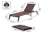 Chaise Lounge Chair Outdoor Patio Lounge Chair Adjustable 5-Position 2 pcs V952-JSTYGDTYZSKZ22E76V0