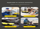 17-inch Yellow and Black Heavy Duty Plastic Toolbox - PP Material with ABS Latches - Lockable, Large V888-ELOSUNG50970