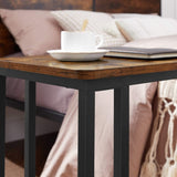 Coffee Table with Steel Frame and Castors Rustic Brown and Black V178-11161