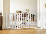 PaWz Wooden Pet Gate Dog Fence Safety White 400x 3MM PT1060-3XL-WH