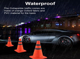 18 inch Traffic Cones, 2PCS Collapsible Orange Cones for Parking, Parking with Reflective Collars, V1259-DP01-A-4427