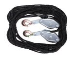 Rope Hoist Pulley System 2200LB Pulley and Tackle 81 Ratio Lifting Power Heavy Duty Pulley V1294-YM0901-3111250210911
