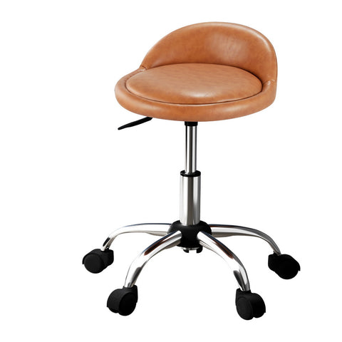 Artiss Salon Stool Swivel Chair Backrest Chairs SALON-B-BACK-BR