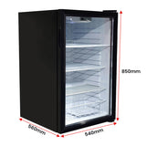 Kolner 130L Mini Bar Fridge Wine Drinks Glass Door Beverage Cooler Refrigerator FDG-YGE-BC-130L