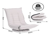 Artiss Swivel Floor Chair 5 Adjustable Foldable Lounge Seat Floor Sofa Chair Grey FLOOR-SBL-0609A-BG